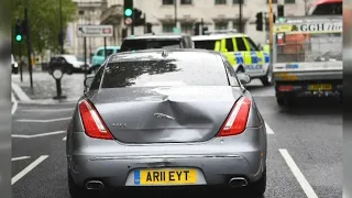 Protester jumps in front of Boris Johnson's car