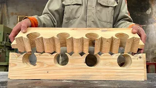 Witness The Process Of Creating A Masterpiece: Crafting The Most Unique Table Ever || Wood Treatment