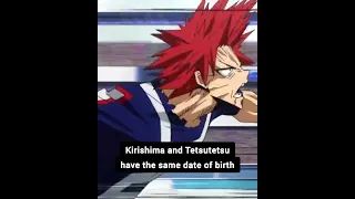 did you know that in my hero academia kirishima and tetsutetsu...