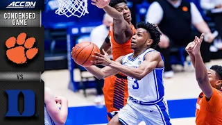 Clemson vs. Duke Condensed Game | 2020-21 ACC Men's Basketball