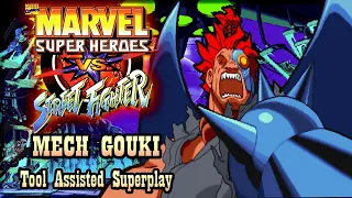 【TAS】MARVEL SUPER HEROES VS STREET FIGHTER - CYBER AKUMA (USA) MECH GOUKI (JPN) (REMAKE)