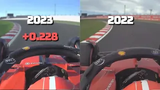 Ferrari getting slower at Suzuka | Onboard comparison with telemetry of Leclerc's 2022 and 2023 laps