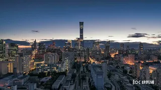 Beijing city night time-lapse video 4K HDR