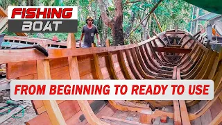 Wooden boat making until it is finished and ready to use