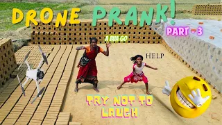 Drone Prank with Villagers 🤣 Part 3 🔥|| Funniest Reaction 😅😂 || Try not to Laugh 😆