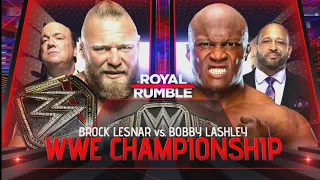 Brock Lesnar vs. Bobby Lashley: WWE Royal Rumble 2022 - Official Match Card