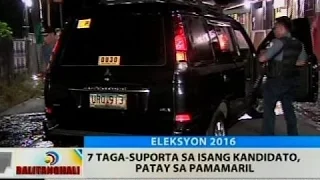 BT: 7 taga-suporta sa isang kandidato, patay sa pamamaril