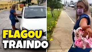 ESPOSA FLAGRA MARIDO TRAINDO, MAIS SE ARREPENDE E FAZ QUE NÃO VIU...