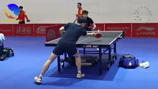 Men's Team Final | Ma Long, Fan Zhendong, Wang Chuqin training before the match #ITTFWorlds2024