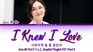 Jeon Mi Do (전미도) -  I Knew I Love (사랑하게 될 줄 알았어) Hospital Playlist OST 11 Lyrics/가사 [Han|Rom|Eng]