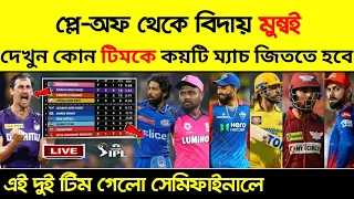 KKR vs MI: আইপিএল ২০২৪ থেকে বিদায় মুম্বাই ইন্ডিয়ান্স । IPL 2024 Points Table After KKR vs MI Match