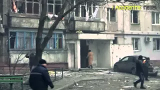 Мариуполь 24 01 2015 Видео очевидца сразу после обстрела Мариуполя