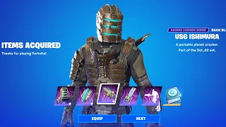 DEAD SPACE SKINS in Fortnite ITEMSHOP preview (STRANGE TRANSMISSIONS QUEST PACK)