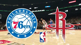 Philadelphia 76ers Vs Houston Rockets Highlights - 14th August 2020 - NBA 2K20