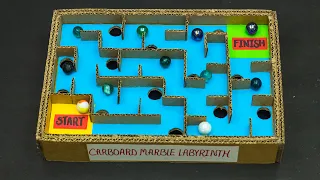 How to make Marble Maze From Cardboard | Cardboard Games