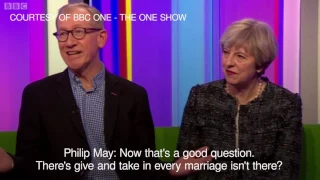 Theresa May says husband Philip does boy jobs around the house