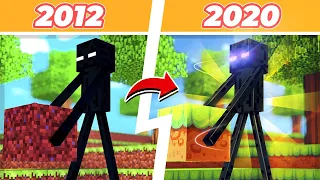 Evolution of Enderman from Minecraft (2012-2020)