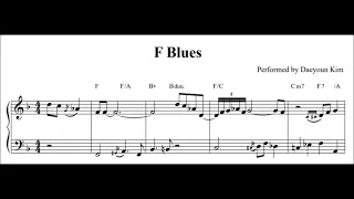 F Blues for solo piano (sheet music)