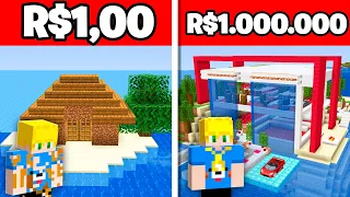 ILHA DE RICO vs. ILHA DE POBRE no Minecraft!