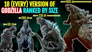 18 (Every) Godzilla Version Ranked By Its Size - Explored