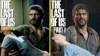 The Last of Us Part I (Remake) vs Remastered All Cutscenes Comparison | PS5 4K60 FPS | 21:9 AR