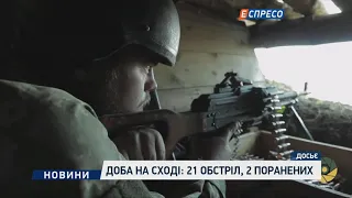 Доба на Сході: 21 обстріл, 2 поранених