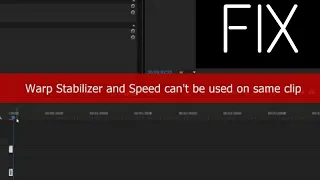 "Warp stabilizer and Speed can't be used on same clip" Fix|Premiere Pro|