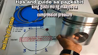 PAANO MAGKABIT NG 3pcs piston ring? gap arrangements and piston rings installation (overhauling tip)