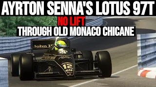NO LIFT FULL SEND | MAXIMUM SPEED THROUGH OLD MONACO CHICANE | Ayrton Senna Lotus 97T '85 *ONBOARD*