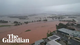 North Queensland floods: drone vision shows Smithfield, near Cairns, under water