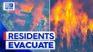 Residents told to evacuate as bushfires destroy homes | 9 News Australia