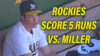 Mason Miller charged with 5 runs (3 earned) vs. Rockies | 5/23/24 | Oakland A's highlights