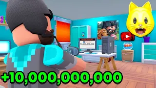 I GOT 10,000,000,000 SUBSCRIBERS in Roblox YouTube Life!