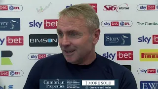 Paul Simpson speaking ahead of the Exeter game