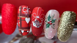 Easy Christmas Nail Art|Tartan Nail Art|Christmas Ball Nail Art|Plaid Nail Art|Nail Art Natalizie