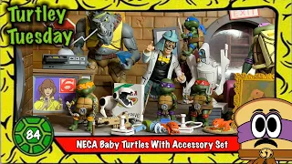 NECA Baby Turtles with Cartoon Accessory Set!