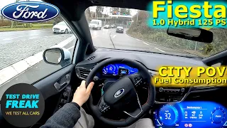 2023 Ford Fiesta 1.0 EcoBoost Hybrid 125 PS CITY POV DRIVE with Fuel Consumption