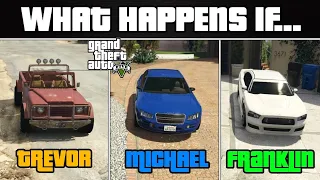 What Happens If You Steal Car to Michael, Trevor or Franklin in GTA 5? (Unique Scene) | Gta V