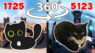 Evolution of Maxwell Cat 360° Video VR 360° 🐈🥽