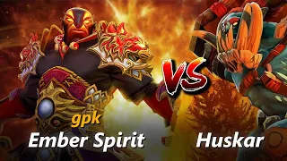 gpk mid Ember Spirit vs Huskar | First 10 minutes