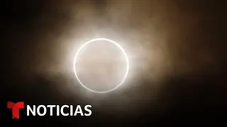 Imágenes del eclipse solar anular en Estados Unidos y América Latina