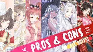 【LUCKY BAGS in ACTION!】PROS & CONS! ALL English Server Anniversary Recharge Suits!