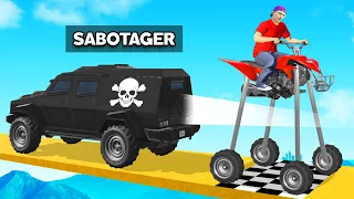 600 IQ Move To WIN 1v1 Race with Sabotager! (GTA 5)