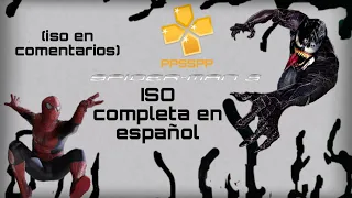 Spider-Man 3 ppsspp iso gameplay, iso completa en español. 🕷