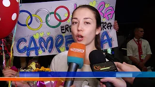 Recibimiento a la patinadora olímpica Laura Gómez