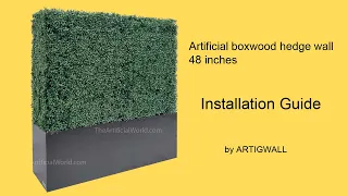 Artificial boxwood 48 inches hedge installation guide