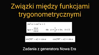 Związki między funkcjami trygonometrycznymi