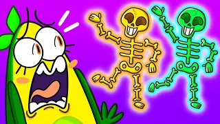 Spooky Scary Skeletons Dance! || Dress Up for the Halloween || Vampire vs Skeleton vs Wednesday