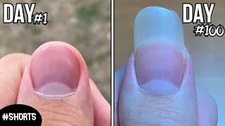 100 Days Of Fingernail Growth - Time Lapse #shorts