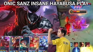 ONIC SANZ HAYABUSA JUNGLE PLAY SKILLS INSANE MAP AWARENESS SHADOW OF OBSCURITY SKIN📽🥵🔥🎮